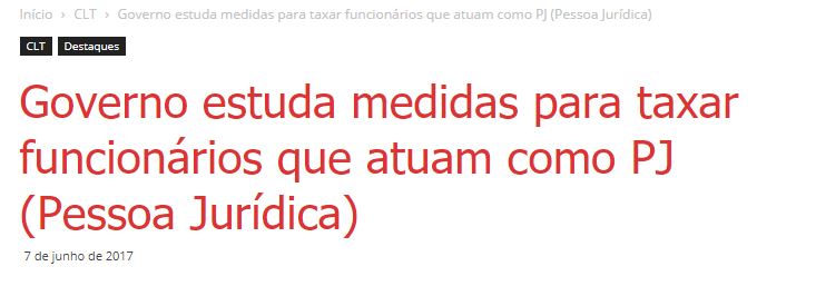 Governo estuda medidas para tributar funcionários PJ