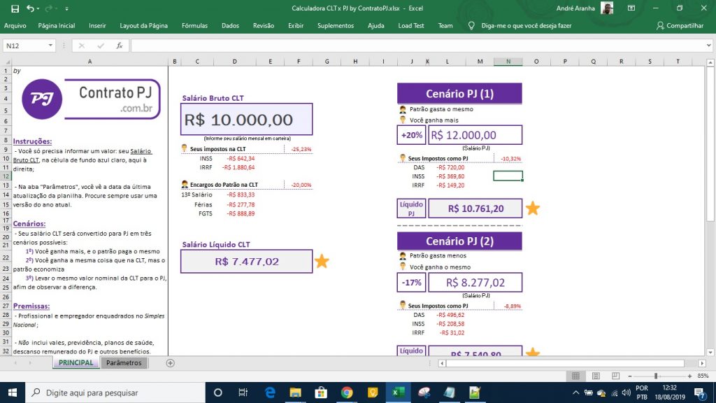 Calculadora CLT x PJ